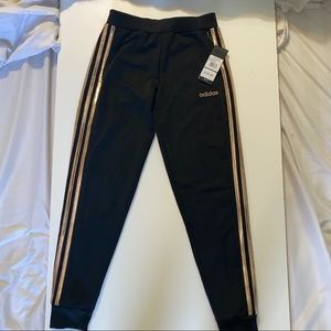 NWT Adidas black and gold joggers